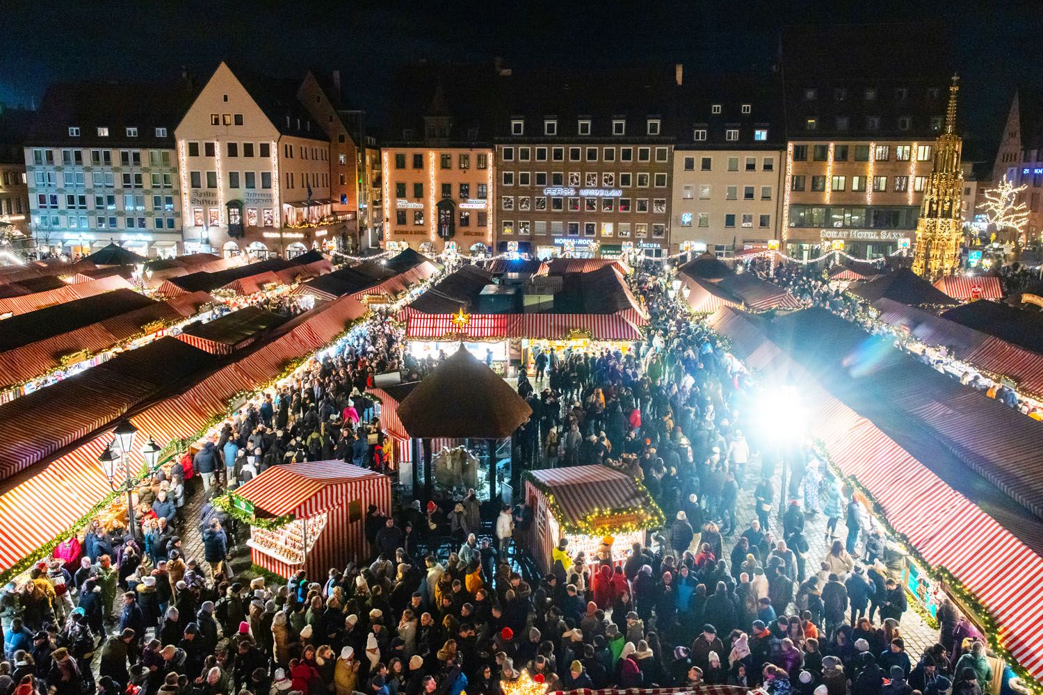 Nuremberg Christmas Market at Night