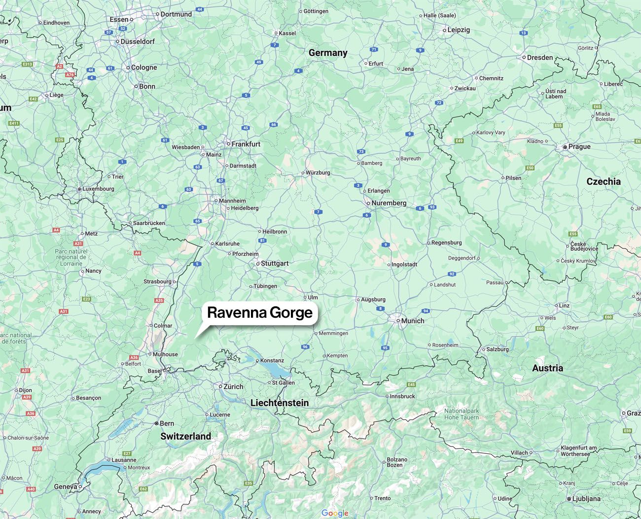 Ravenna Gorge Christmas Market Map