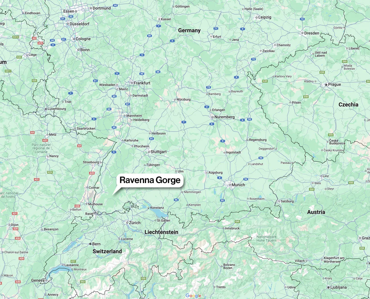 Ravenna Gorge Christmas Market Map