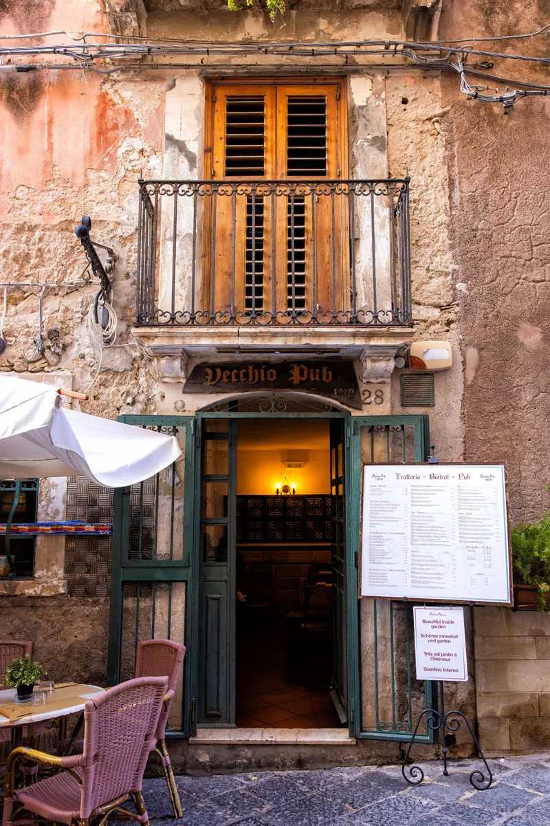 Ortigia Sicily Restaurant Doorway