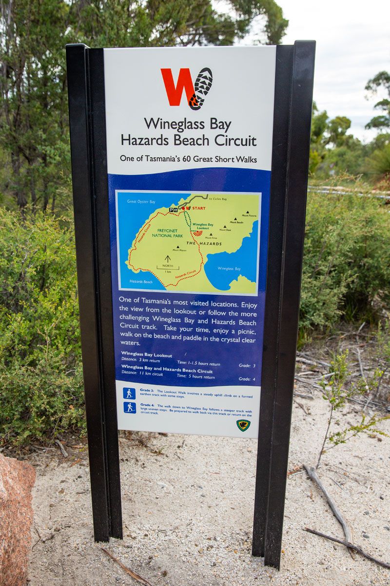 Wineglass Bay Circuit Sign