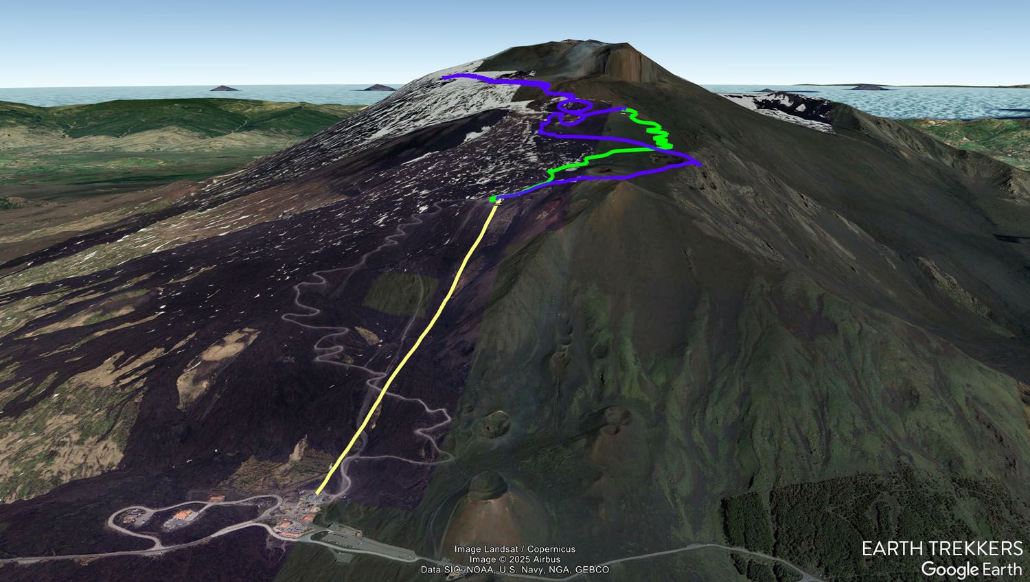 Mount Etna Hiking Map