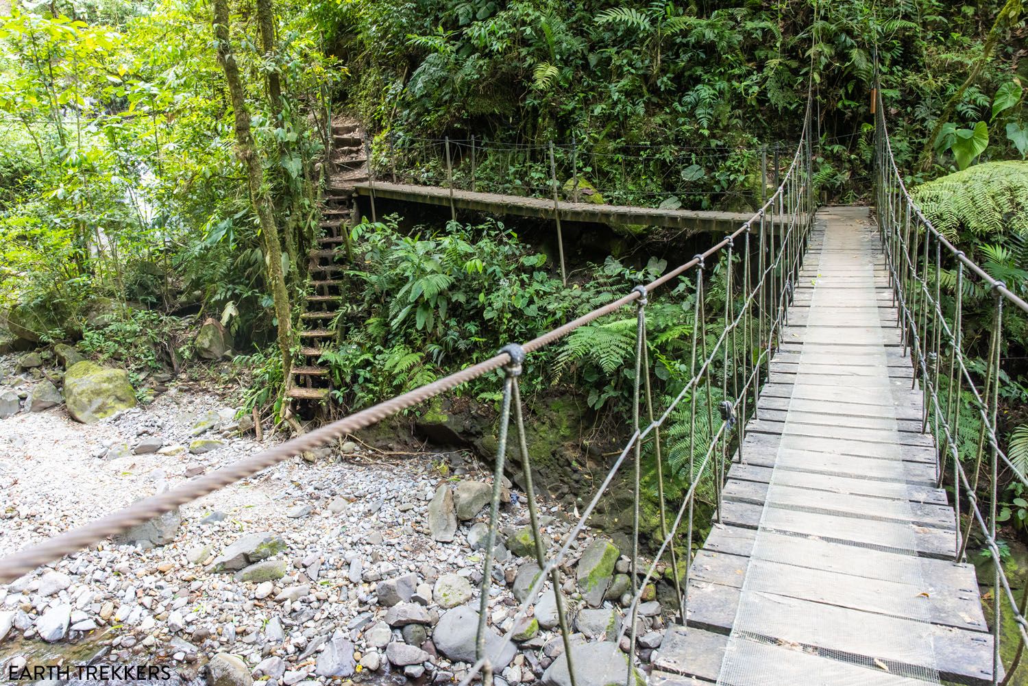 El Tigre Waterfall Hike Suspension Bridges