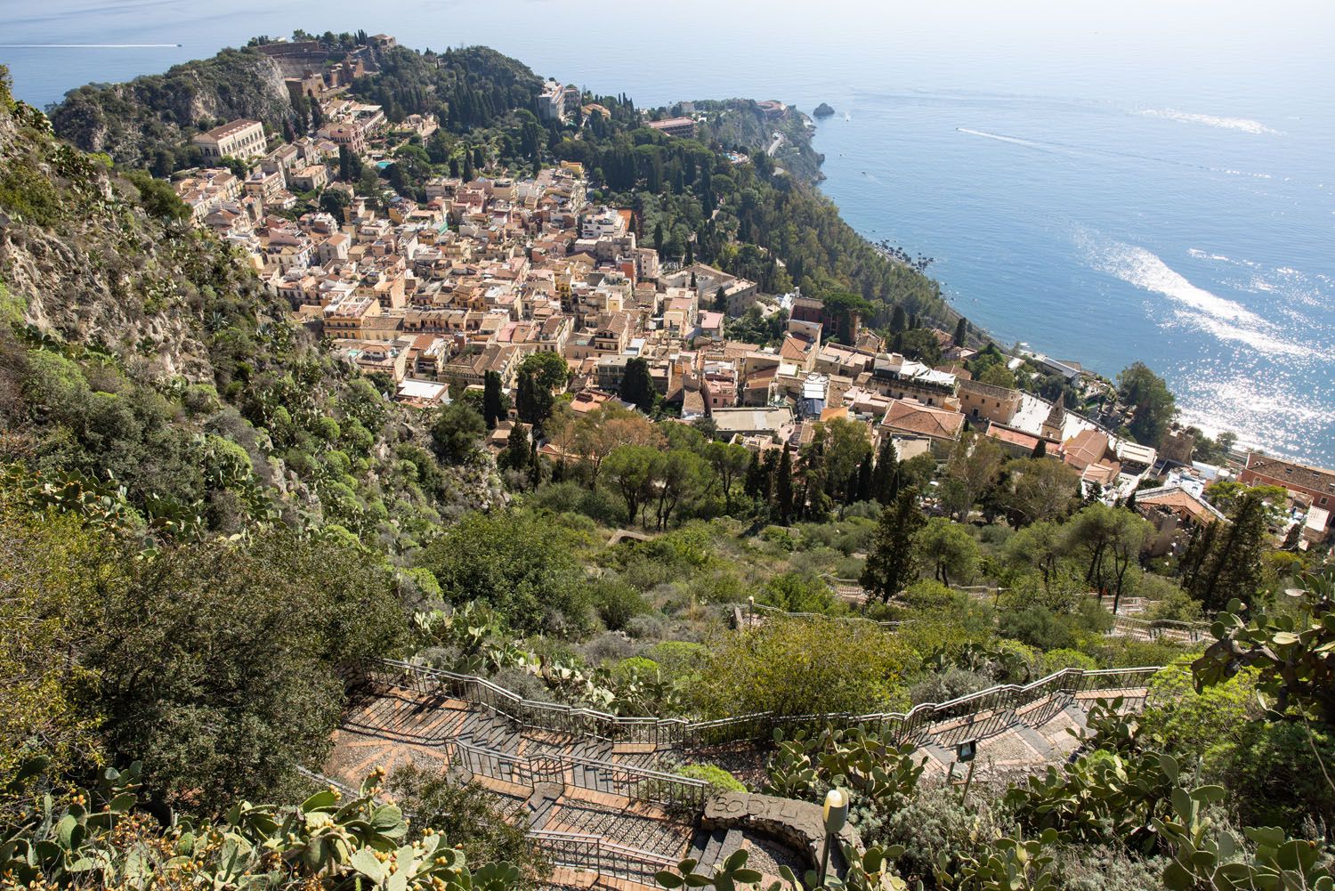 View of Taormina from Church